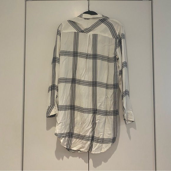 RAILS BIANCA SHIRTDRESS IN VANILLA AND INDIGO. SIZE SMALL - Picture 5 of 5